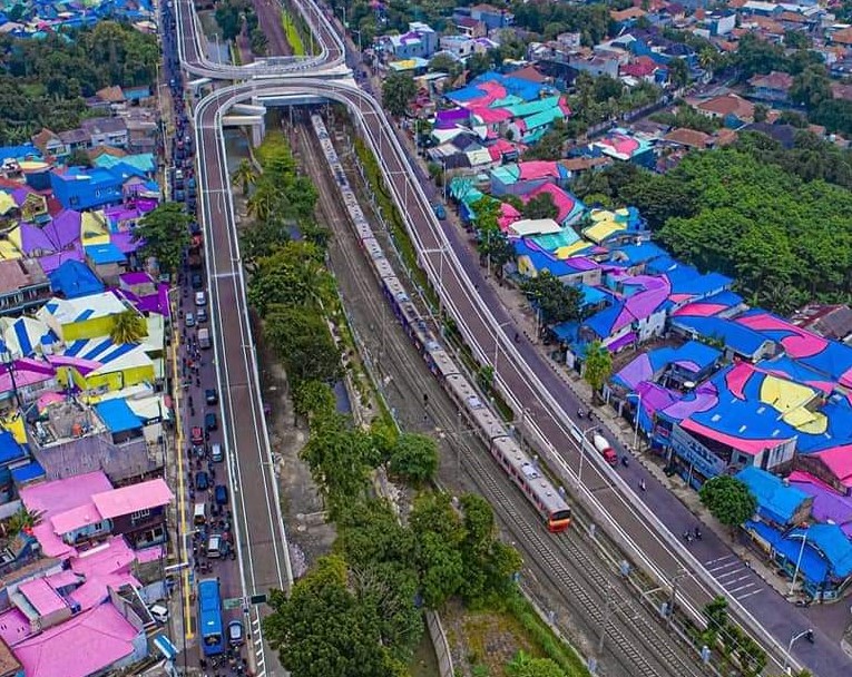 Kawasan Flyover Tapal Kuda Lenteng Agung, Jakarta Selatan (Foto Wibisono Ari)